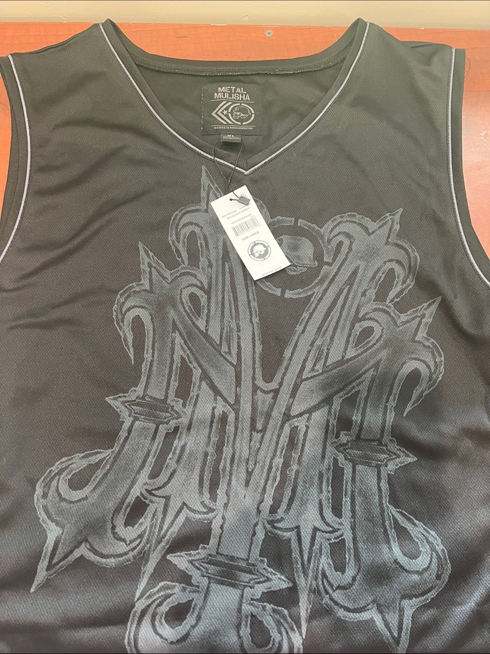 Metal Mulisha Men’s Black Sleeveless Graphic Jersey with Gray Print